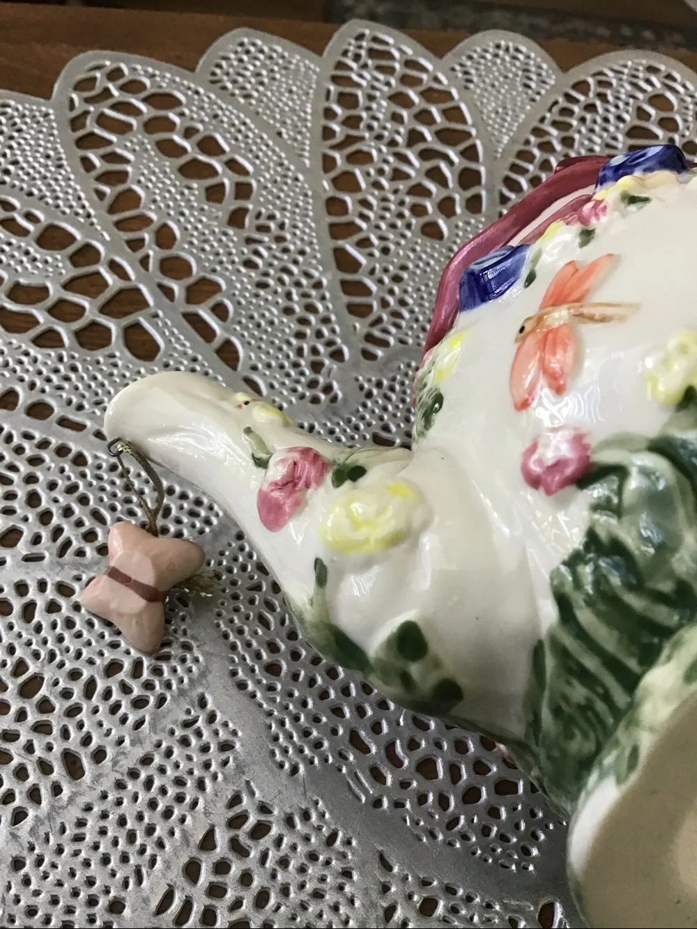 Teapot Cottage Tealight Holder Luminary, fairy garden look